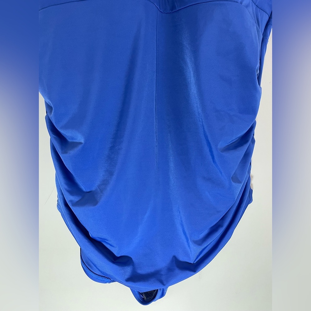 Lane Bryant Cacique Women's No-Wire Flutter-Sleeve Swim One-Piece Beaucoup Blue - Picture 6 of 11